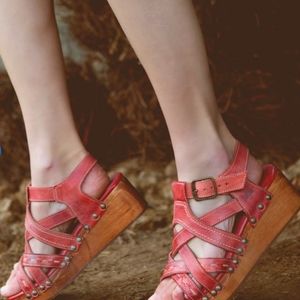 BEDSTU Wooden Platform Sandals